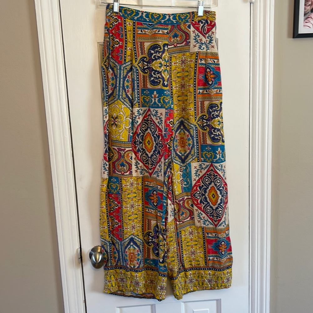 Ranna Gill Women’s cool loose hippie pants elastic back size S